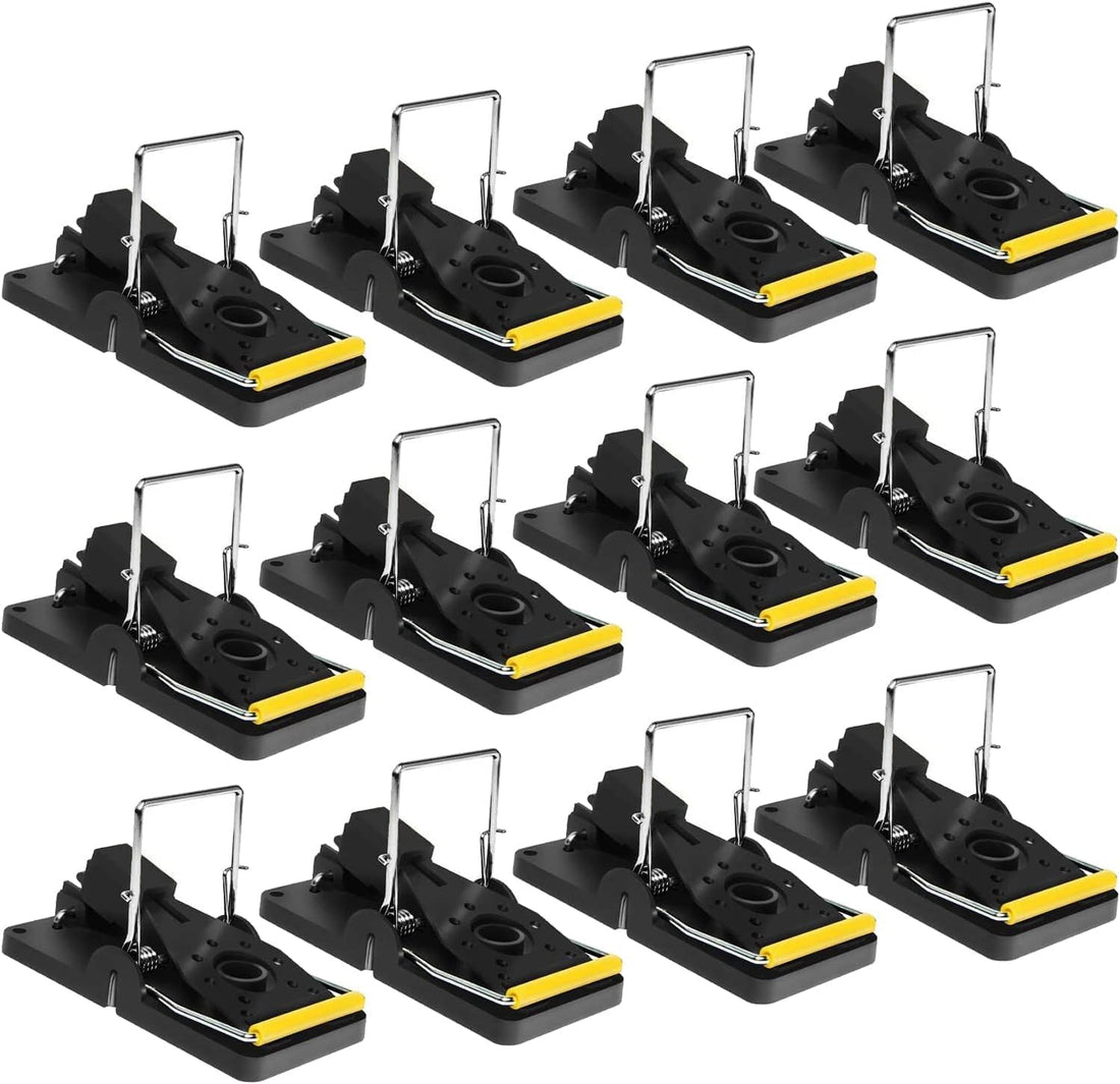 Tazweeq 12-Pack Mouse Traps, Quick & Effective Indoor Mice Traps for Home, Safe for Pets, Humane Rodent Traps for House, Kitchen, Garage, Reusable