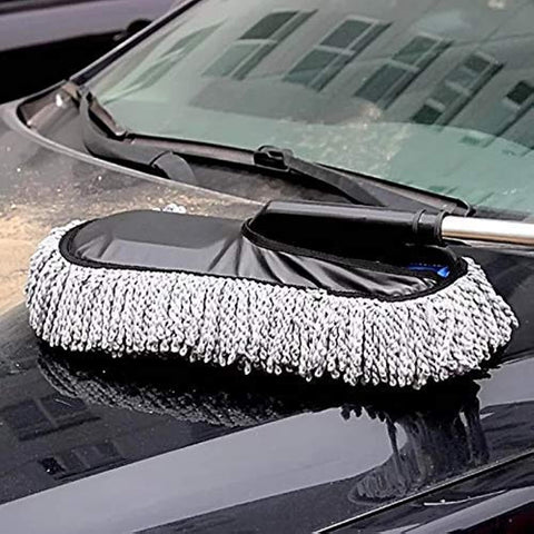 Microfiber Flexible Duster for Car Wash Or Polish Interior and Exterior Car Cleaning Accessories Microfiber Dry Or Wet for Home Kitchen Office Cleaning Brush with Expandable Handle