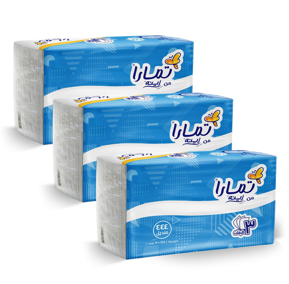 Tamara Facial Tissues 444 Tissues / 3 Pack