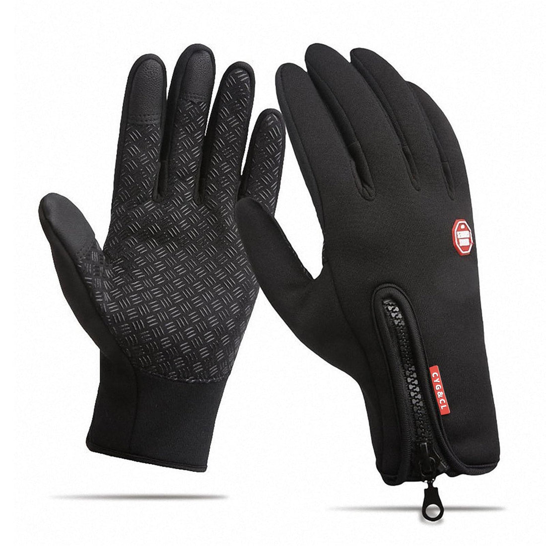 Outdoor Winter Touchscreen Warm Gloves, Water Resistant Windproof Anti-Slip Sports Gloves for Cycling Driving Running Hiking Climbing Skiing Sports, Adjustable Size for Men＆Women