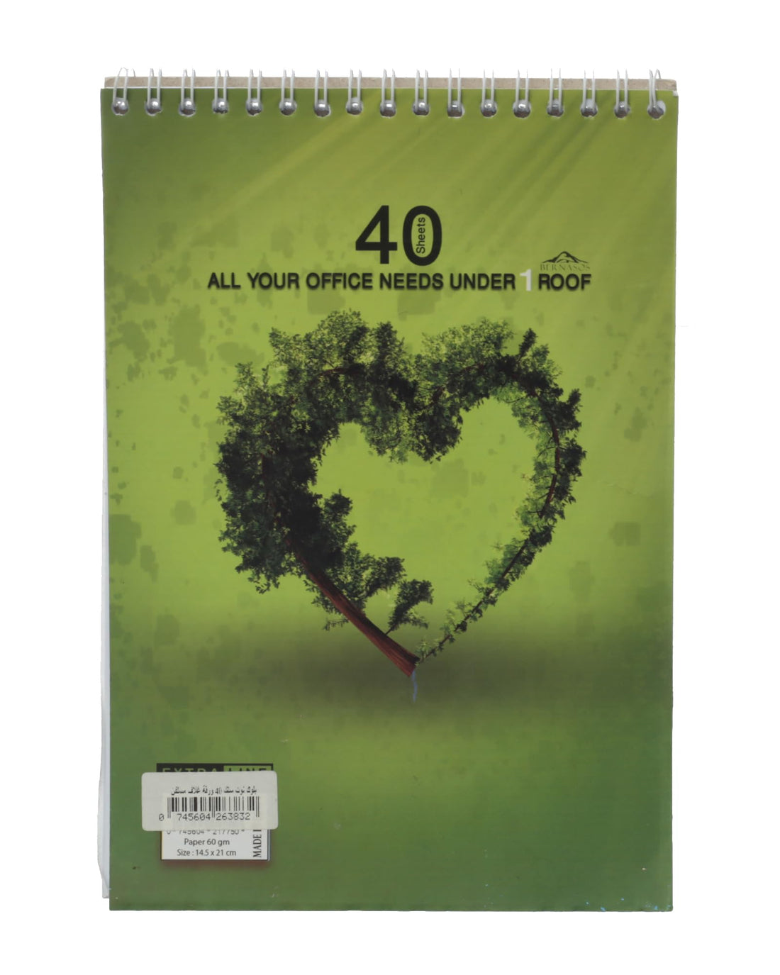 Extra Line Notepad Wirebound 40 Sheets 60g Ruled Glossy Laminated A5 elegant small notebook for meetings and notes White