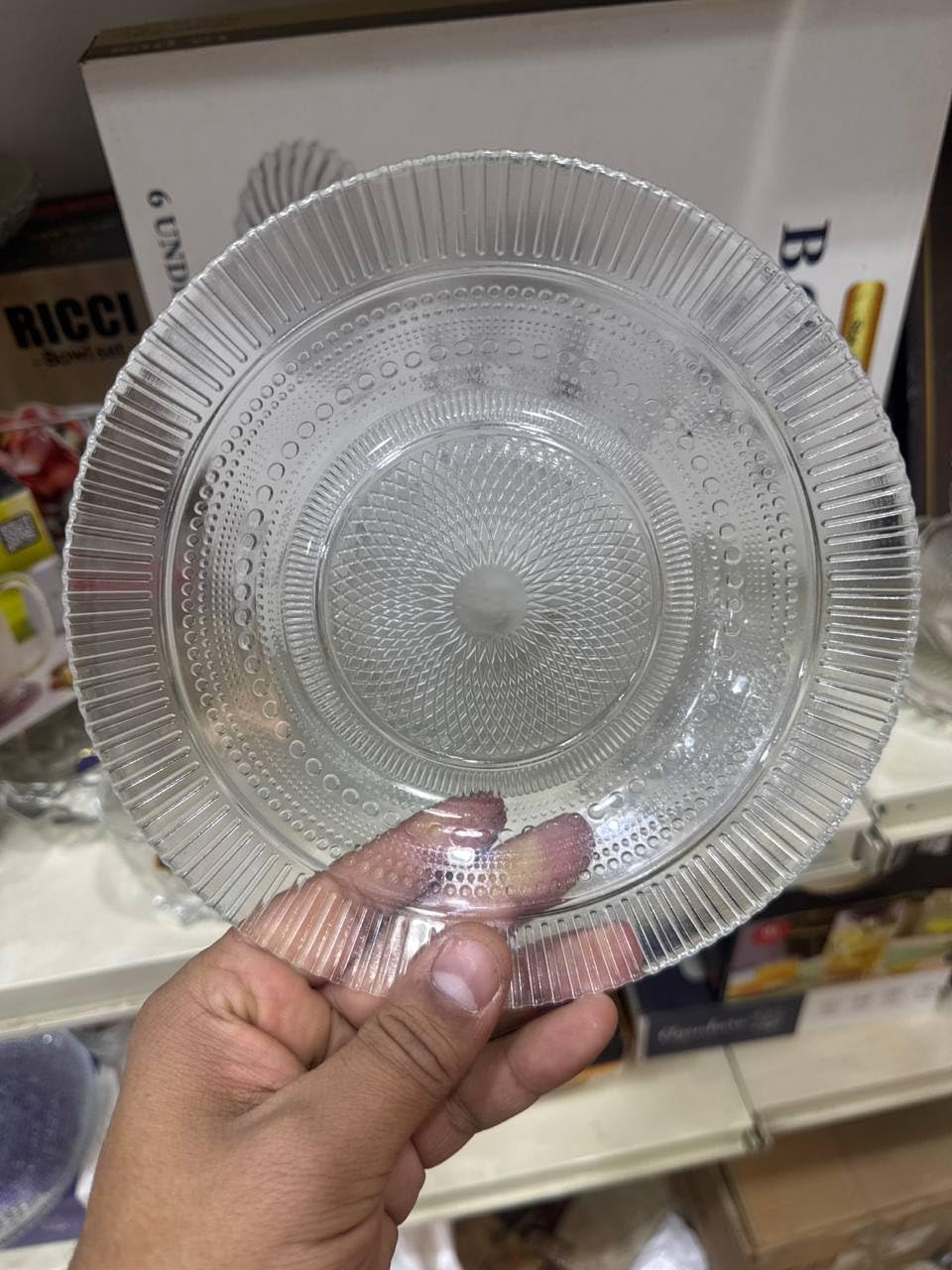Generic Nile Glass Clear Decorative Dinner Plates, 20 cm, 6 Piece Set .sn