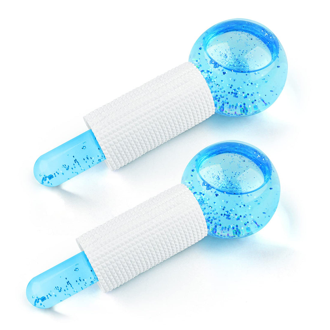 Ice Globes for Facials, Qhou Facial Globes for Face & Eye Puffiness Relief, Cooling Face Massager Skin Care Tools for Beauty Routine, Reduce Dark Circles Pores, Enhance Circulation, Tighten Skin-Blue