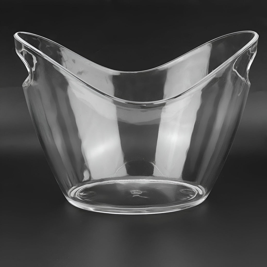 Beverage Cooler - Transparent Oval Ice Bucket with Handles, Perfect for Party Use and Efficient Kitchen Storage (1PCS)