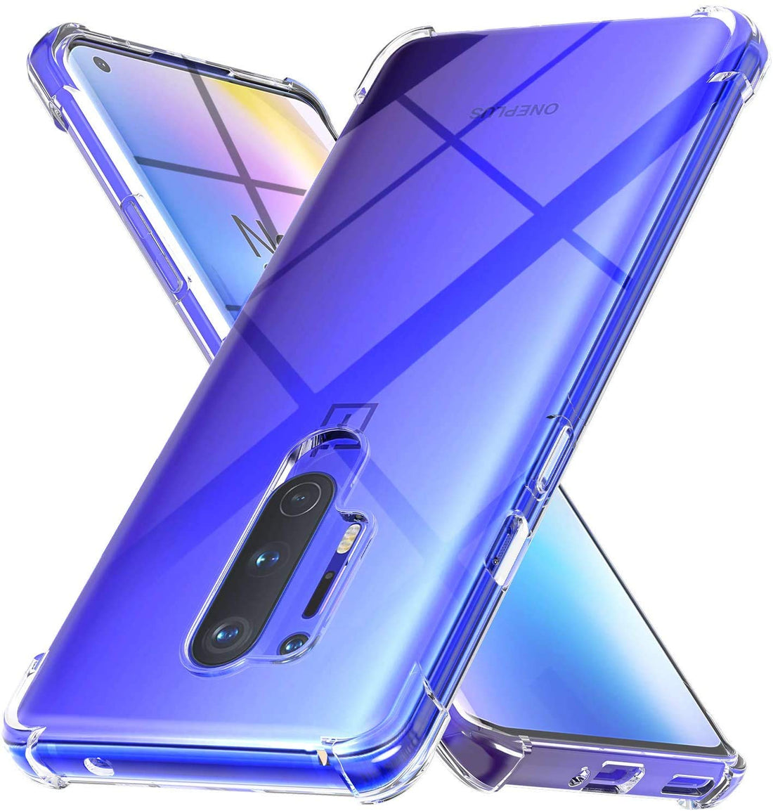 Muzz One Plus 8 Pro Case,HD Clear Soft TPU & Flexible Case Anti-Yellow Anti-Scratch Shockproof Bumper Back Cover for 1+8 Pro (Clear)