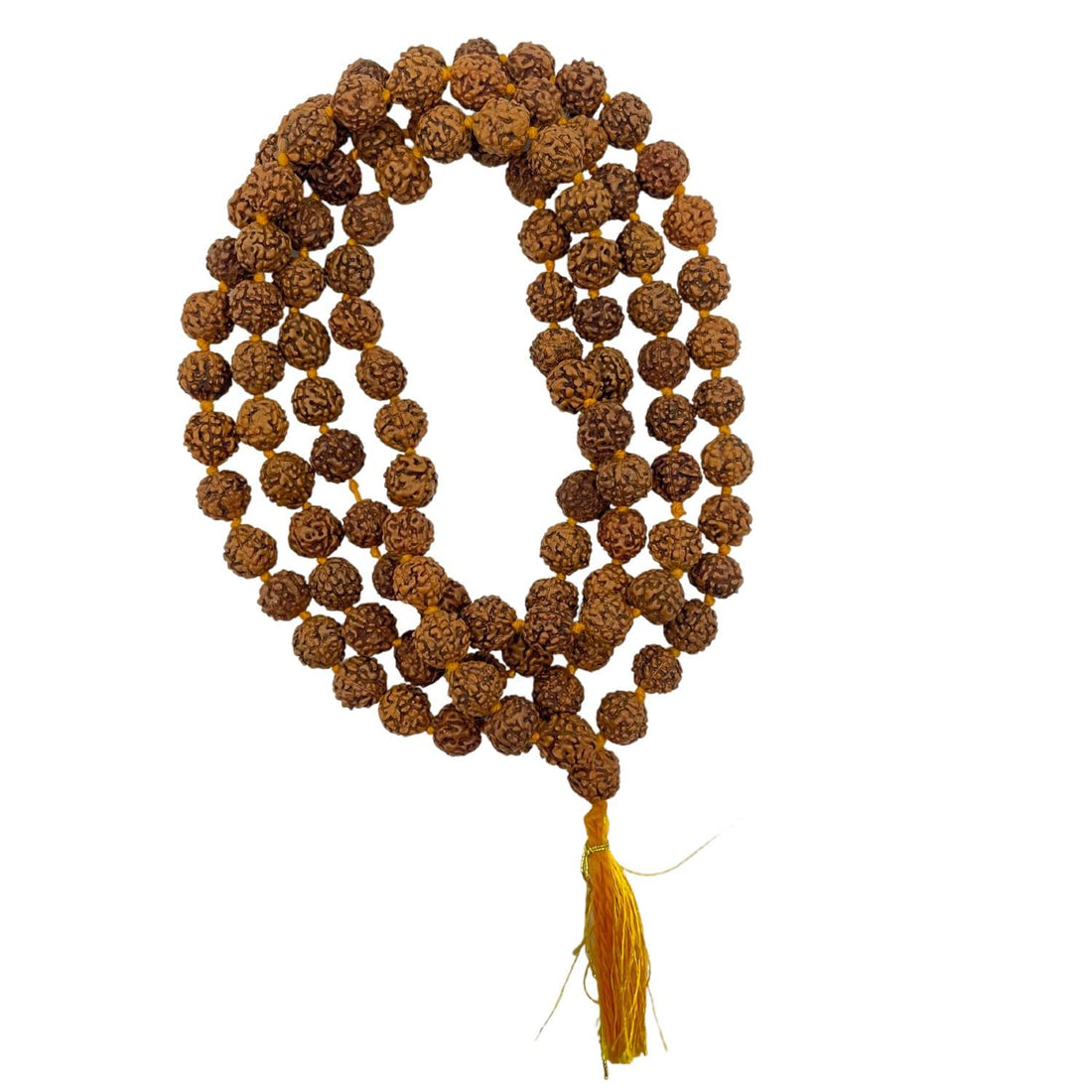 NAISHA Rudraksha Mala 108+1 Beads Necklace, Seed Bead Natural Himalaya 5 face Panch Mukhi Rudraksha Seed, Prayer Beads, Wrist Mala Wrap, Jaap Mala, Bracelet Bead Size 7 mm (1)…