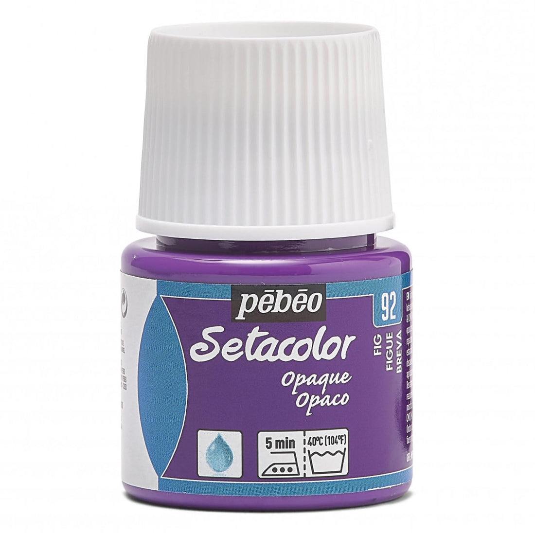 PEBEO Setacolor Opaque Fabric Paint Bottle,Fig,295-092,Purple,45-Milliliter