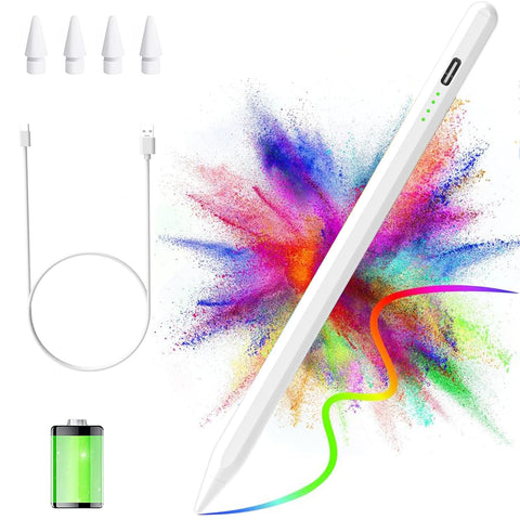 Stylus Pen IPad for 2018-2023 with Palm Rejection, Magnetic Stylus Pen, Active Pencil for IPad 10/9/8/7/6 Gen,IPad Pro 11/12.9 inch, IPad Air 5/4/3 Gen, IPad Mini 6/5 Gen (White)