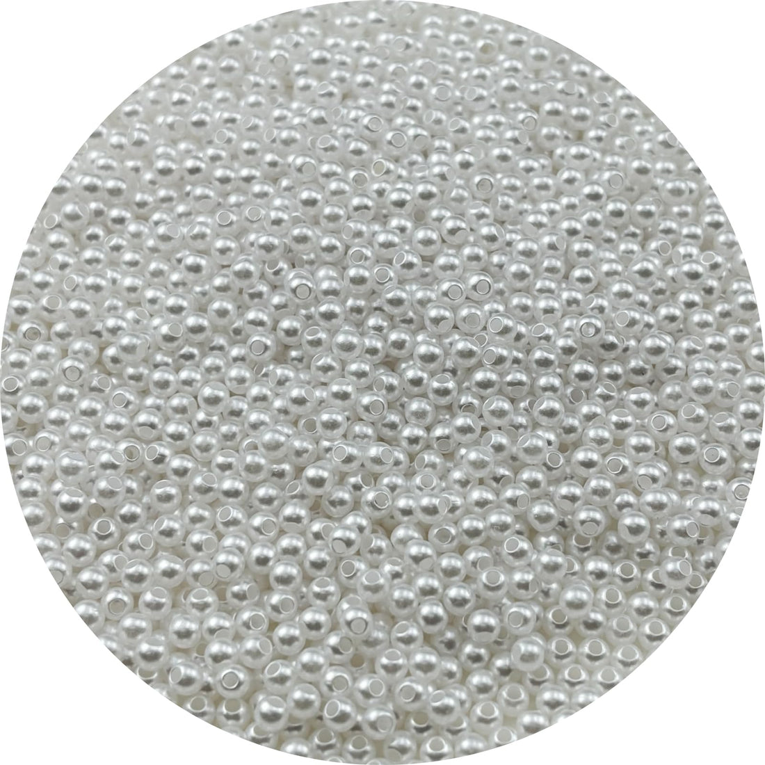 2000pcs Pearl Beads for Crafts 4mm Resin Pearl for Jewelry Making Round Bulk Pearls Beads with Hole for Sewing Crafts Decoration Necklaces Bracelets Earrings Making(White)
