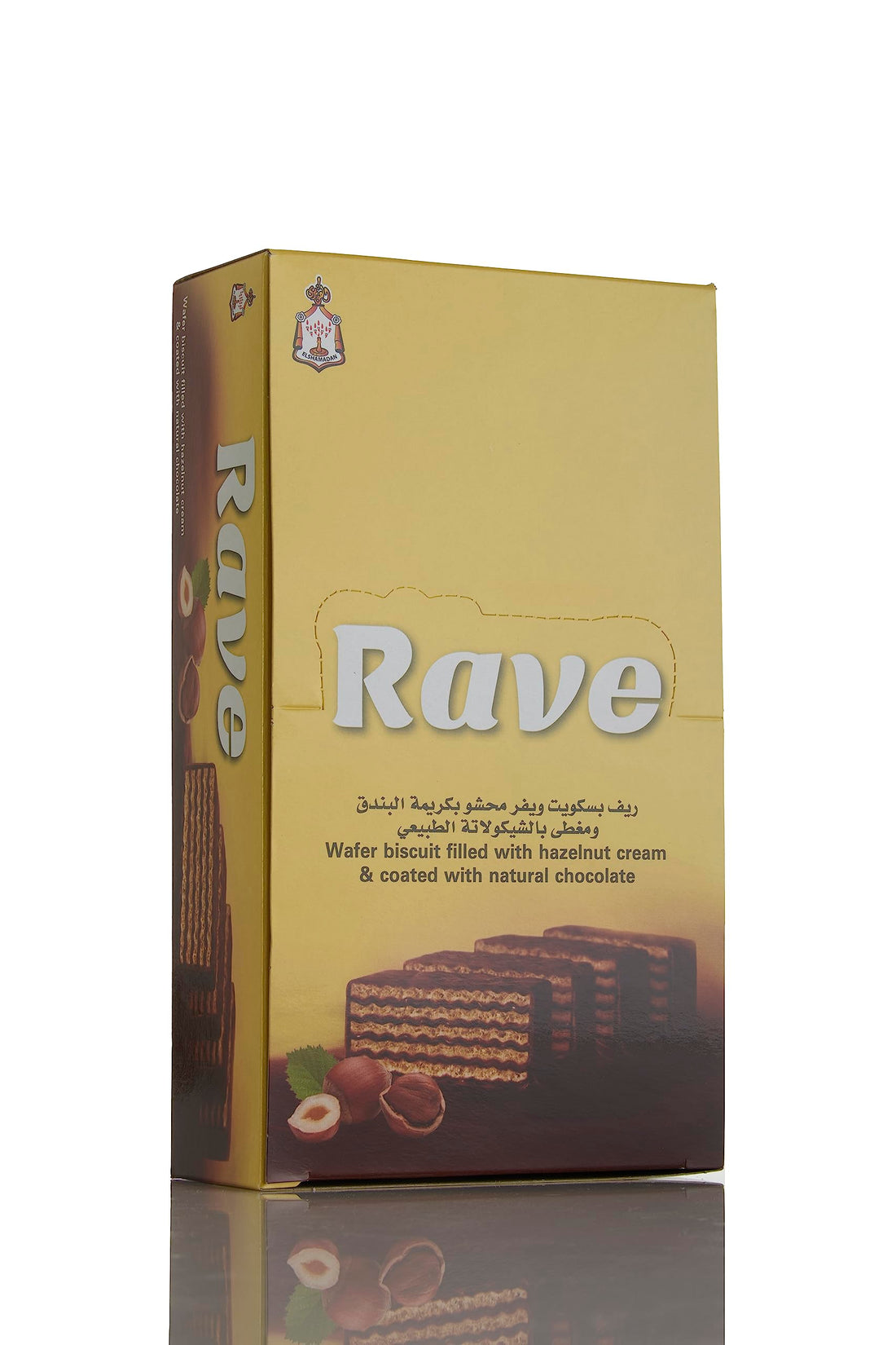 Rave wafers filled with hazelnut paste cream and coated with natural chocolate Set Of 12