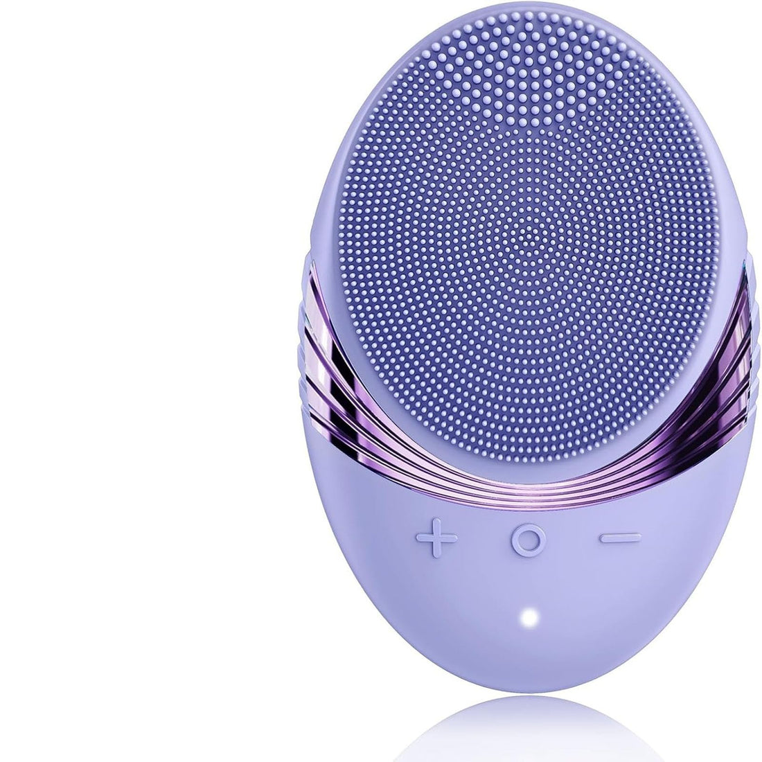 Face Scrubber Facial Cleansing Brush Portable Silicone Waterproof Rechargeable, 5 Cleansing Modes, Electric Deep Cleaning for Men & Women, Removing Blackhead, Exfoliating (Purple, Compact)