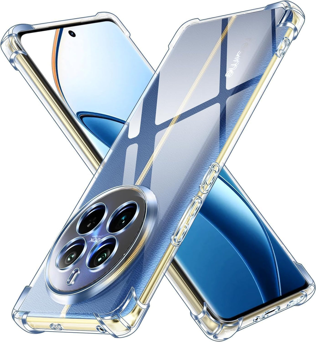 Compatible with Realme 12 Pro Plus Clear Case with Soft TPU Silicone Material - Shock and Drop Resistant - Quad Corners - Protection Against Scratches and Dust - Slim Fit