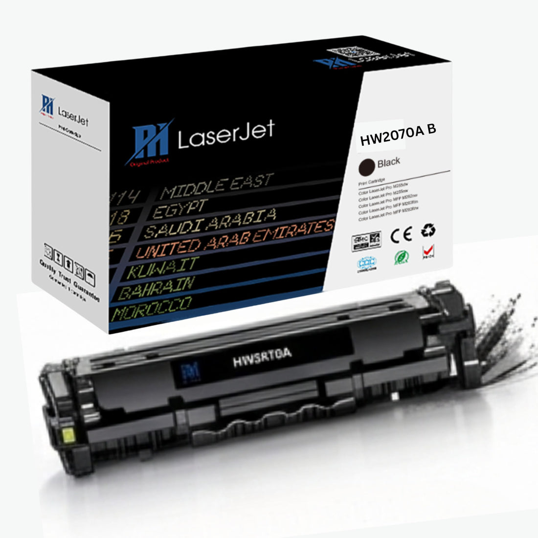 PH 117A Compatible Black Toner Cartridge with Chip High Yield Laser Printer Toner Replacement for HW2070A Color LaserJet Pro