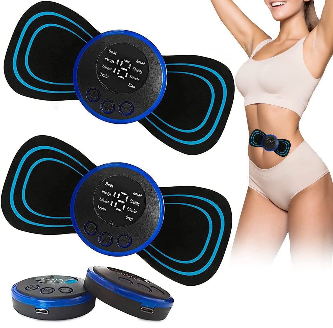Mini Neck Massager 2Pcs Cervical Vertebra Massager, Massager Patch for Whole Body, Adjustable Portable Shoulder Back Massager for Arms Neck Shoulder Back Waist Legs Father's Day, Mother's Day Gifts