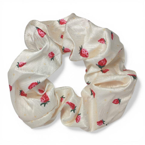 Catch Up Strawberry Elastic Hair Ties for Girls Cute Fruit Pattern Soft Stretch Ponytail Holders No Damage Gentle Strong Hold Comfortable Daily Hair Accessories for Kids