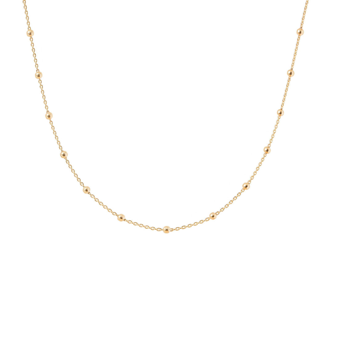 Dainty Gold Choker,Delicate Satellite Beaded Chain Choker Necklace,Minimalist Simple Choker for Women, Metal, No Gemstone