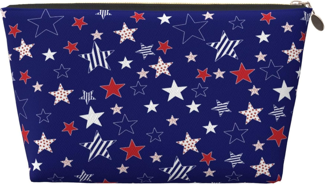 blue star womens travel makeup bags leather bags leather cosmetic bags toiletry organizer pouch with zipper شنطه ميكب قماش متين
