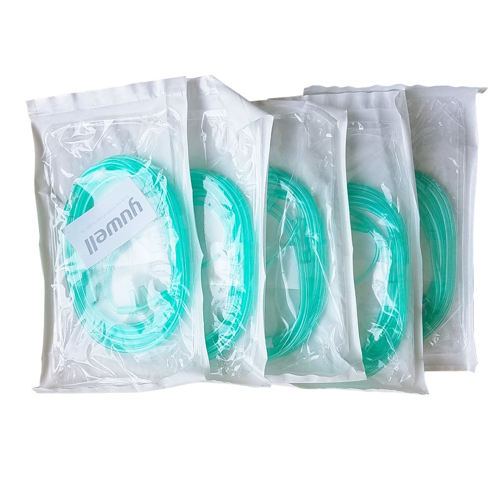 yuWell Oxygen Tubing, 5-Pack, 6.6 ft, Turquoise
