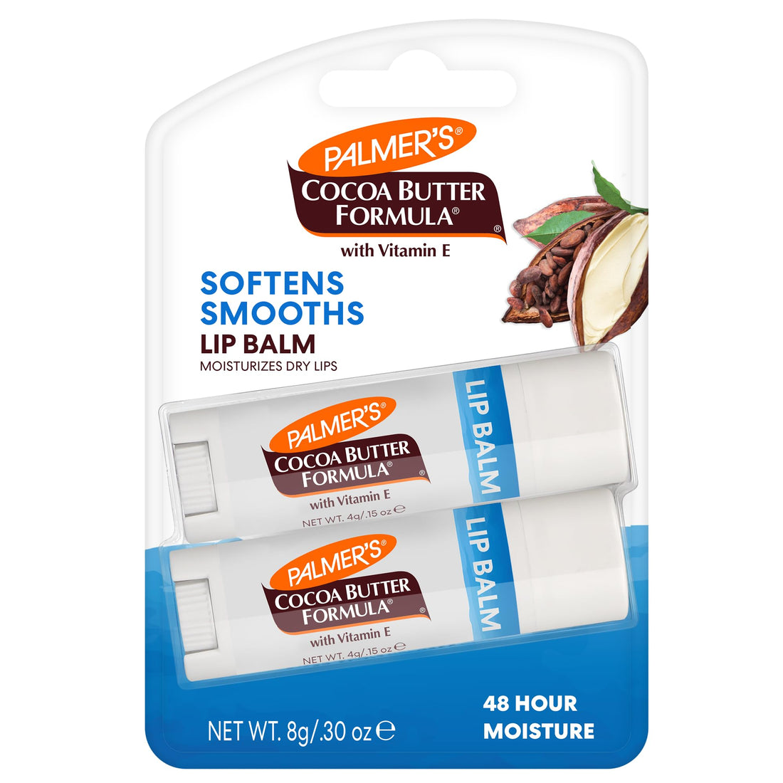 Cocoa Butter Ultra Moisturizing Lip Balm SPF 15 Duo by Palmers for Unisex - 2 x 0.3 oz Lip Balm