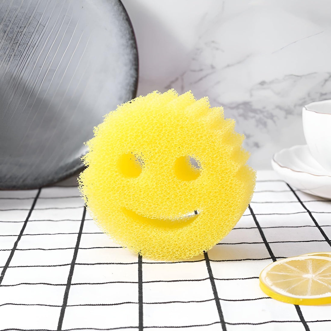 Plan A Multifunctional Cleaning Sponge, Flexible in Warm Water, Strong in Cold Water, Deep Cleaning, Dishwasher Safe, Stain and Odor Resistant Kitchen Sponge (2, Yellow)