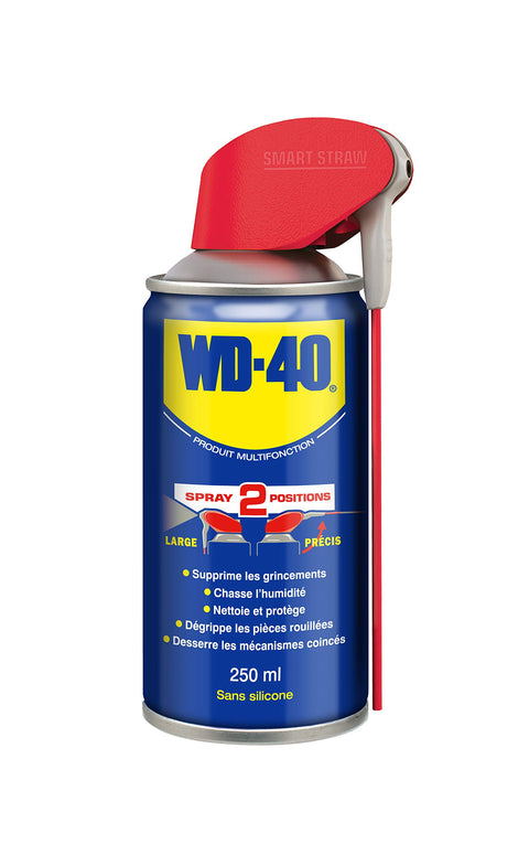 Askshy WD-40 • Produit Multifonction • Spray Double Position • Sans Silicone • Non Conducteur • Compatible Plastiques, Caoutchoucs, Tous Métaux • 250 ML