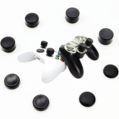 8pcs Joystick Grip for Ps5 Ps4 Controller, Silicone Thumb Grips Caps Cover Analog Stick for Playstation 5, Playstation 4 Controller, Xbox 360, Xbox One Controller (M 8pcs Black)