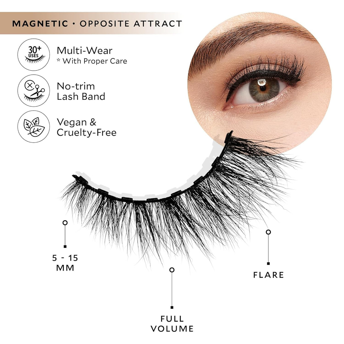 Magnetic Eyelashes with Applicator Daily Wear Reusable Magnetic Eyelashes Natural Look No Glue Needed Magnet Lashes Soft(N-01)