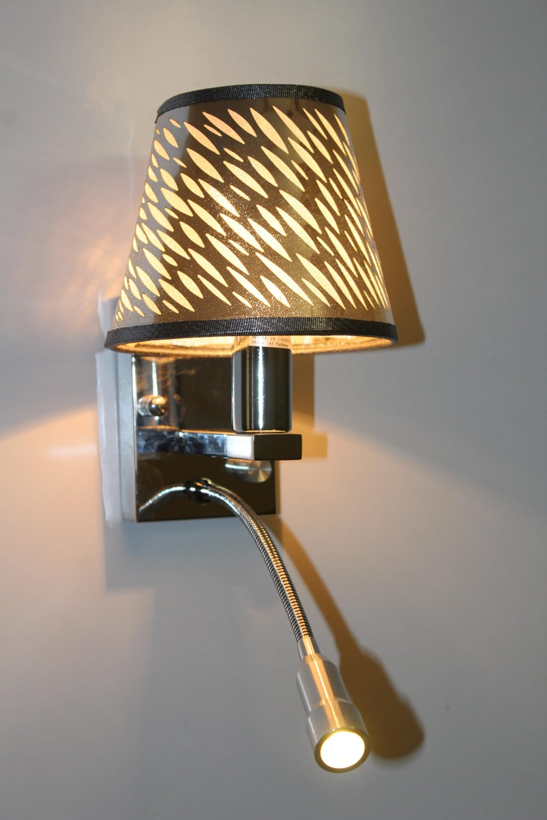 Wall Lamp 2 Lights Chapeau Light Works With Dimmer To Adjust And Control Light Level And LED Flexible Arm Moves 360 Degree