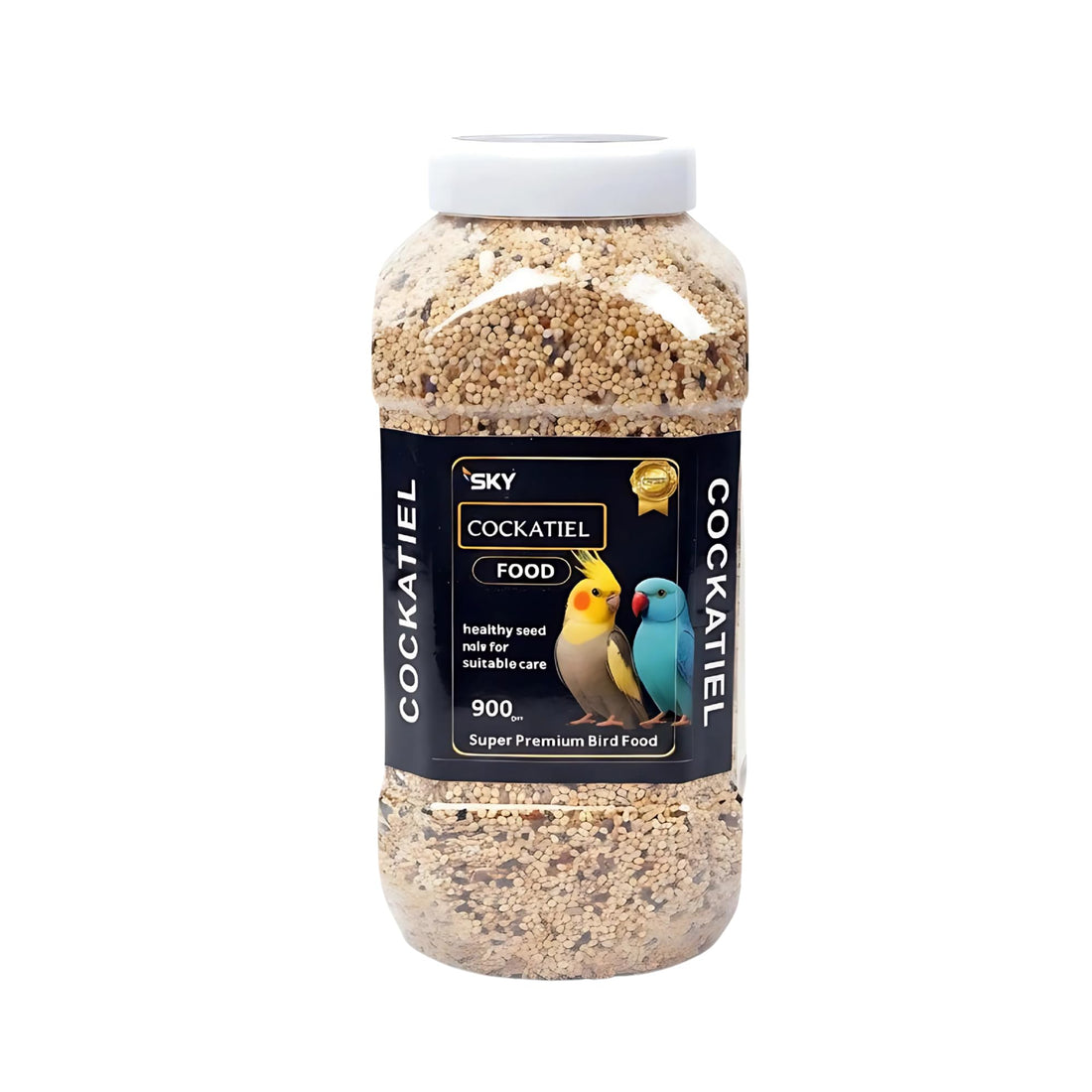 Eat Cocktail,Sky Food Cockatiel Premium 900g | Premium Balanced Seed Mix for Crowan Birds | Rich in Vitamins and Minerals for Healthy Growth, Vivid Feathers, and Daily Activity