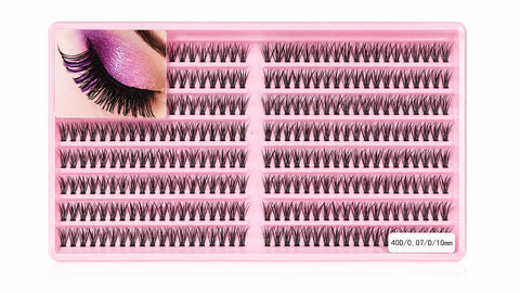 40D Lash Clusters 10mm – Natural Volume Eyelash Extension Fans, Soft Lightweight Individual Lash Clusters, 16 Row Tray, Reusable DIY Lashes for Everyday Wear, Home & Professional Use