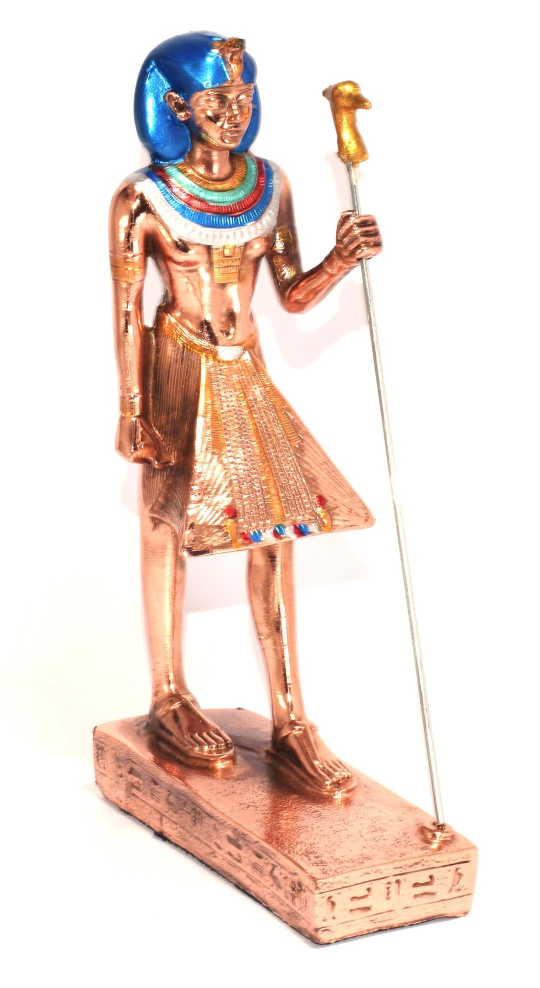 immatgar pharaonic Tutankhamun Guard Statue figurines ancient Egyptian souvenirs gifts Handmade Home Decor collectibles Sculptures Pharaohs (Copper - Multicolor - 20 CM Height)