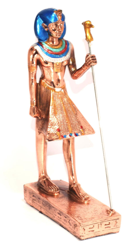 immatgar pharaonic Tutankhamun Guard Statue figurines ancient Egyptian souvenirs gifts Handmade Home Decor collectibles Sculptures Pharaohs (Copper - Multicolor - 20 CM Height)
