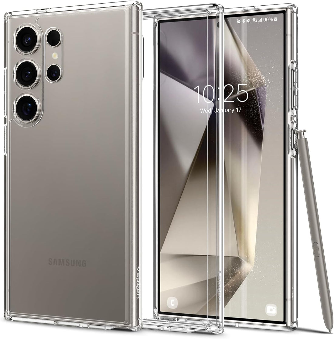 Next Store Silicone Case Compatible with Samsung Galaxy S24 Ultra, Provides Excellent Phone Protection, Stylish and Light, Shock and Scratch Resistant, Easy Installation - (Clear)