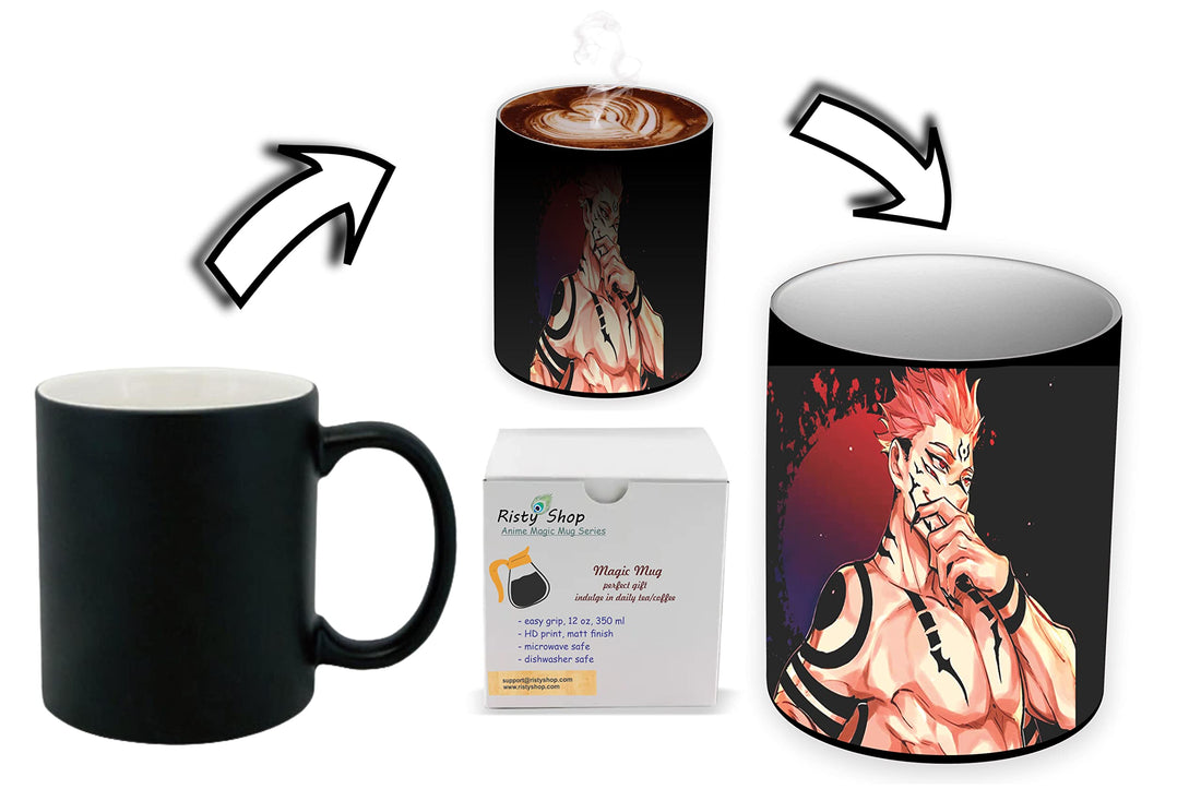 Jujutsu Kaisen (Style-142) Gourmet Coffee Magic Mug Superhero Jujutsu Manga Anime Lovers Capacity 350 ml, Dishwasher, Microwave Safe, Must Buy, Birthday Gift.