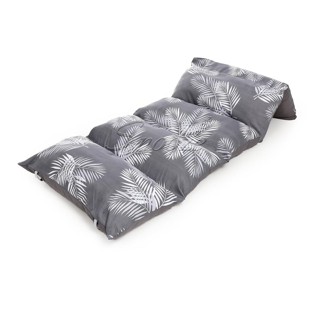 Snooze, Floor Foldable mattress, 230 * 90 cm (Gray tropical design)