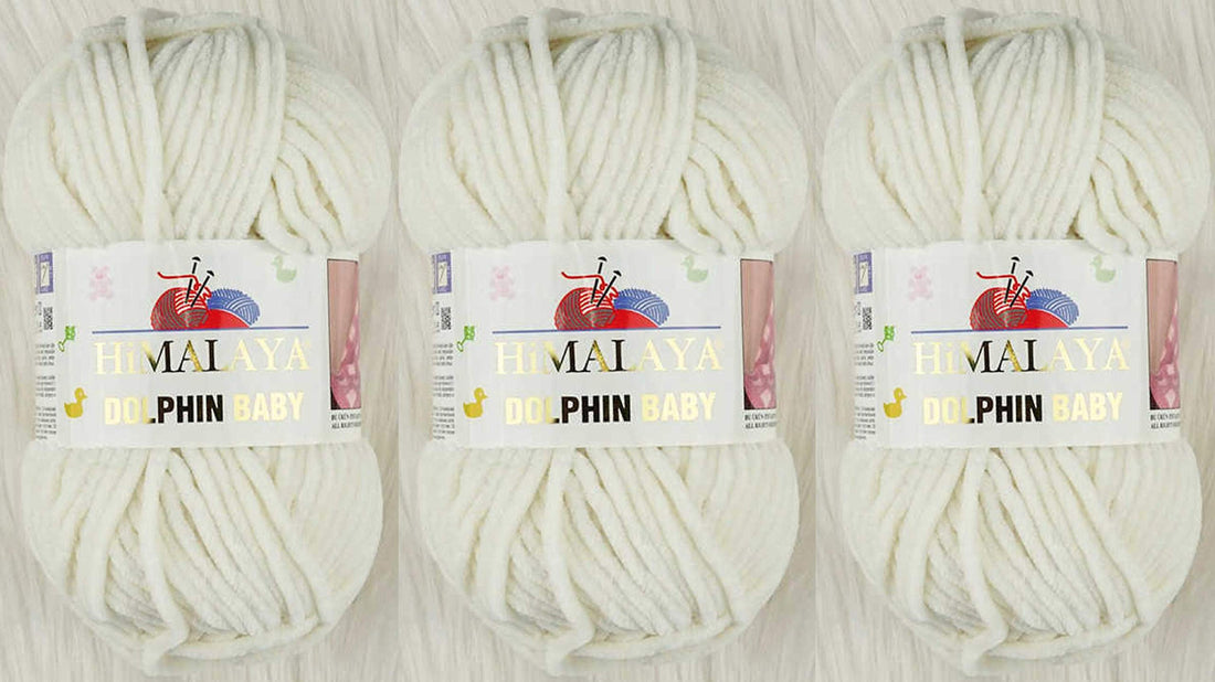 Himalaya Dolphin Baby Yarn Knitting Yarn 3 Skeins 395 Yards 3x100gram Super Bulky Baby Blanket Yarn (80308)