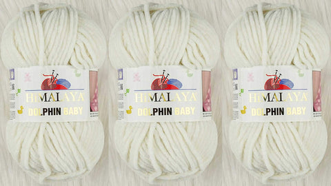 Himalaya Dolphin Baby Yarn Knitting Yarn 3 Skeins 395 Yards 3x100gram Super Bulky Baby Blanket Yarn (80308)
