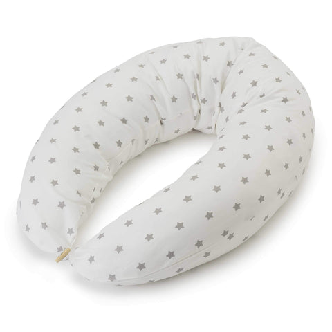 Moro Moro 3 Pregnancy Pillow Xxl 190X37 Cm - Maternity Pillow, Nursing Pillow - Removable, Washable Cover 100% Cotton - Support For Back, Belly - Side Sleeper - White/Grey Stars
