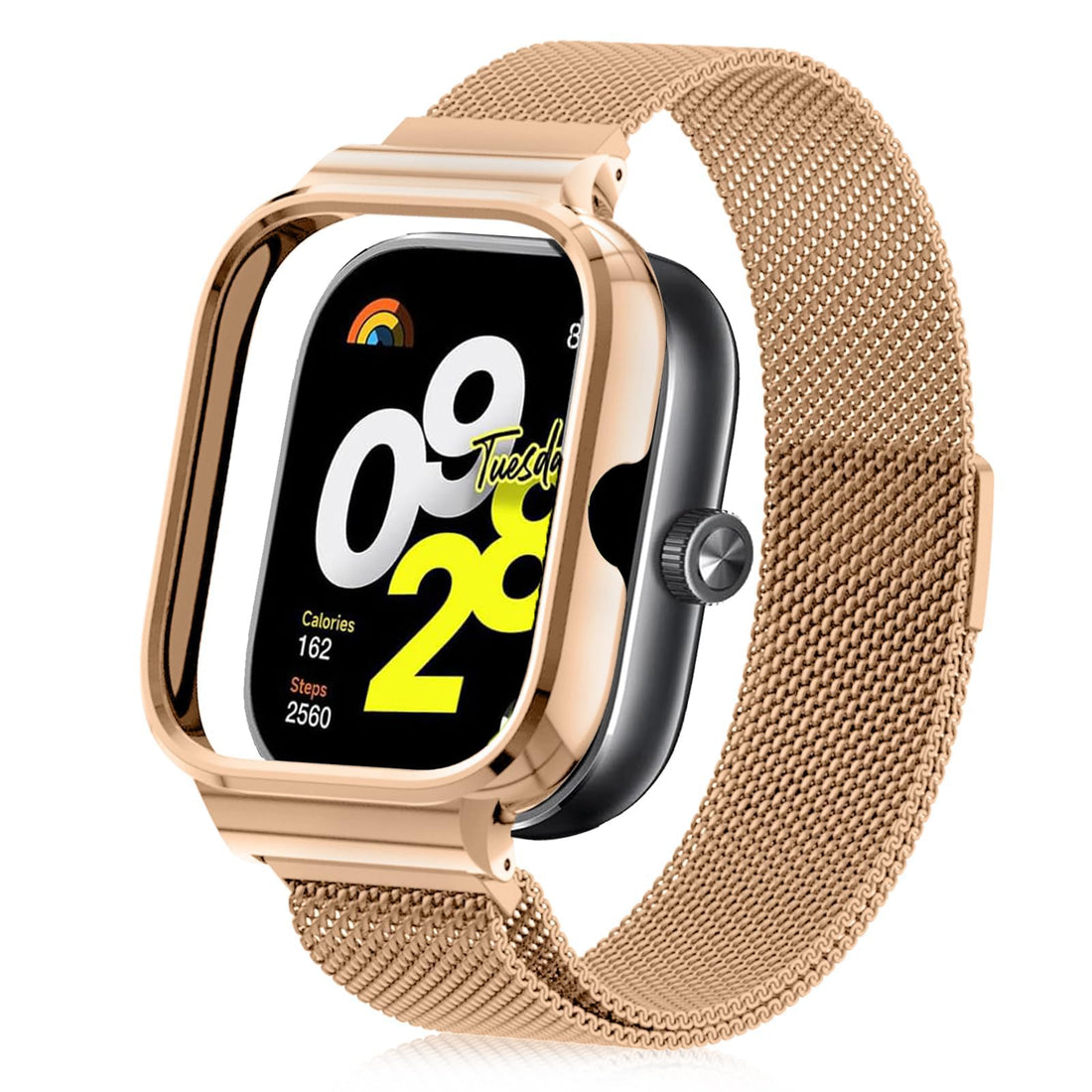 Dl3 Mobilak Strap Compatible with Xiaomi Redmi Watch 4, Men and Women Adjustable Metal Stainless Steel Mesh Magnetic Breathable Replacement Wristband Watch Bands for Redmi Watch 4