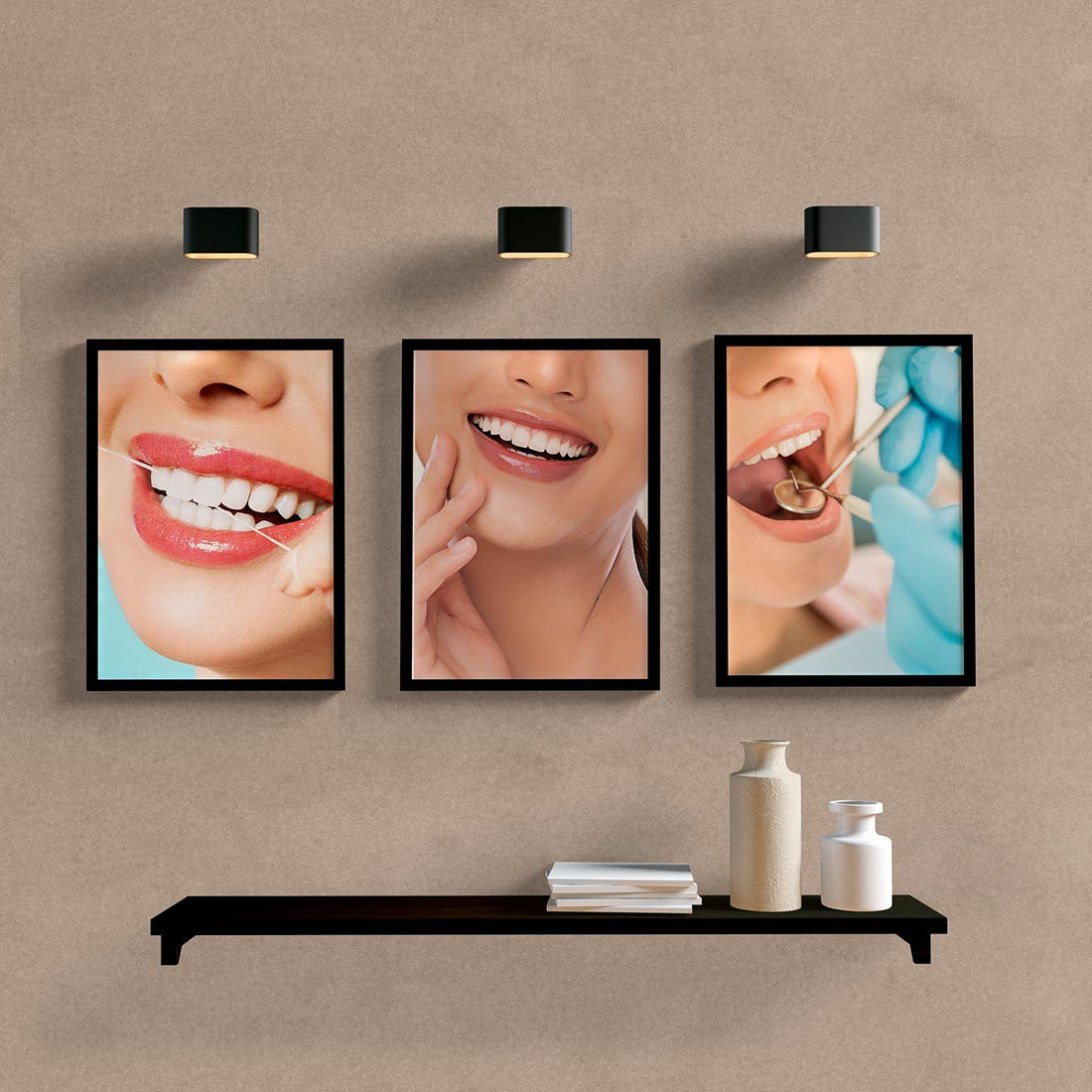 Dentist Decorative Frame Kit - 3 Frames (White, 40)