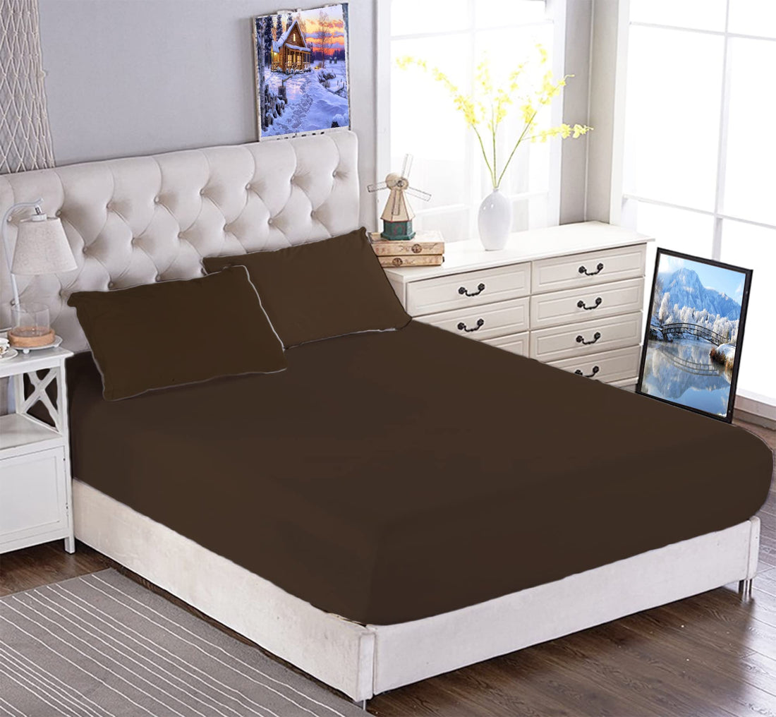 Bed Skirt Set - 3 Piece - Hotel & Home Bed Set - Various Sizes - Tiger (Brown, Sensual Rooms 120cm Bed))