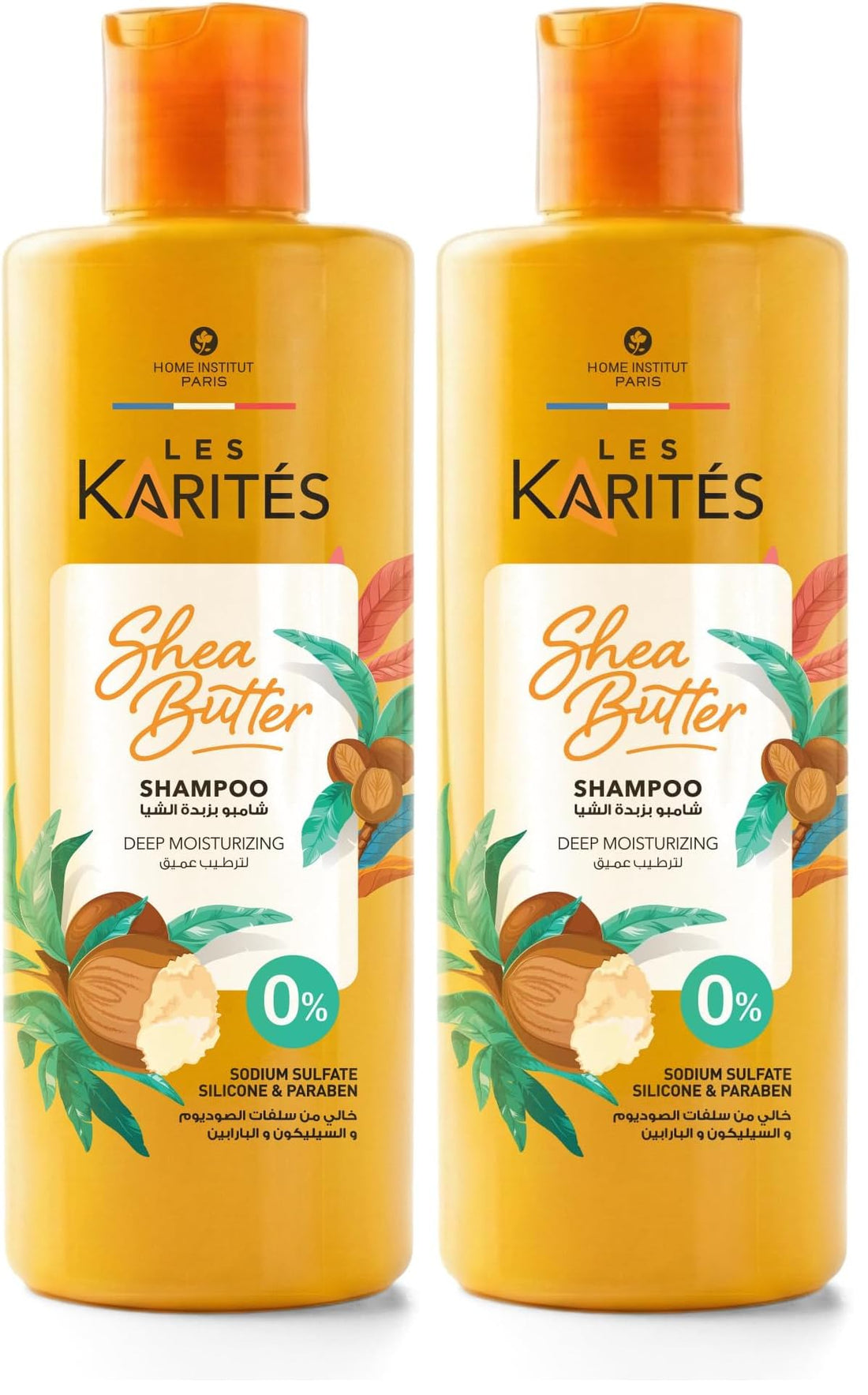 Les Karites Shea Butter Shampoo Deep Moisturizing 400 ml (Pack of 2)