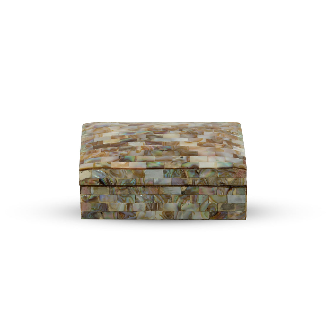 Egyptian jewelry box inlaid with mother of pearl