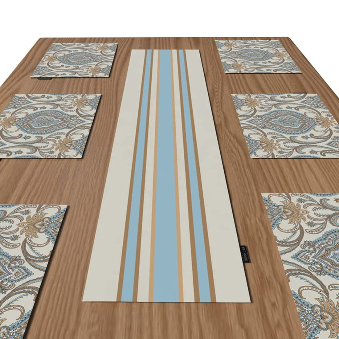 ART MOOD HOME Canvas Kings placemats set Multi color 45L x 30W CM