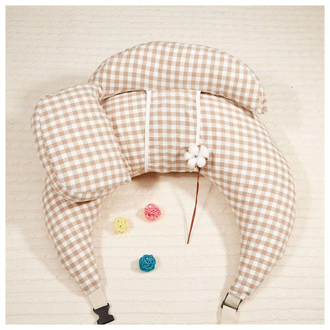 Moro Baby Nursing Pillows Maternity Newborn U-Shaped Breastfeeding Pillow For Baby Infant Cotton Feeding Waist Cushion Pillows, Beige