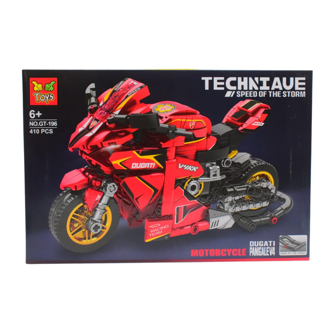 Motorcycle Building Block Set, 410 Pieces - Red