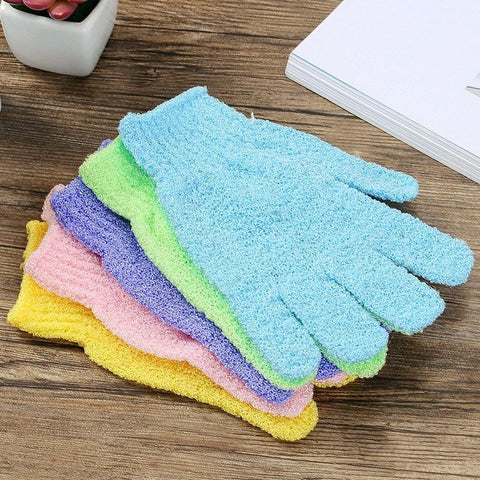 Bath Exfoliating Gloves 3 Pairs – Premium Shower Exfoliator Mitts for Smooth Skin, Reusable Body Scrub Gloves for Men & Women, Improves Absorption of Skincare Products, Durable Design