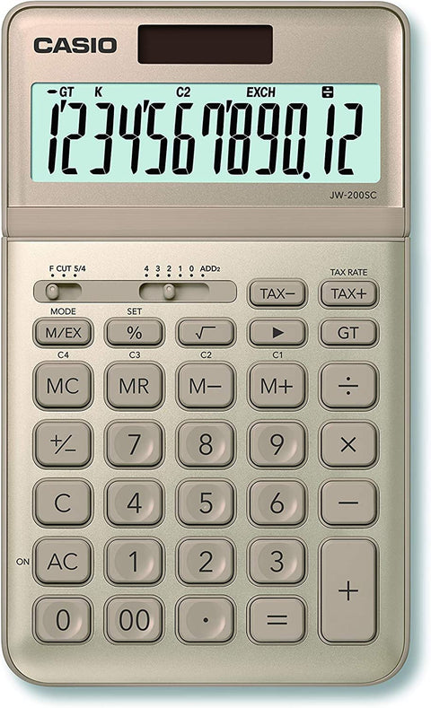 Casio jw-200sc-gd practical calculator - gold