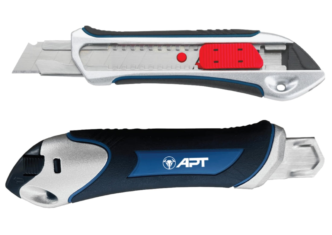 APT Utility Cutter Zinc Alloy + ABS + TPR 140grm, 18mm Without blade (AH-UC601X)