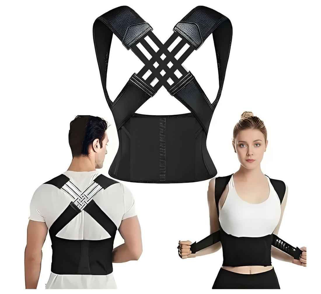 Unisex Back Brace Posture Corrector Adjustable Shoulder Spine Support Belt Compression Comfortable Pain Relief Waist Support S-3XL (XXL)